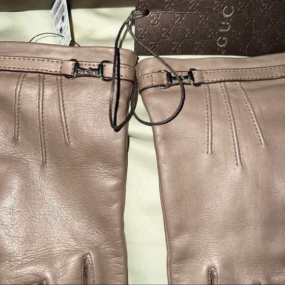 GUCCI ICON HORSEBIT LEATHER GLOVES - Picture 8 of 14